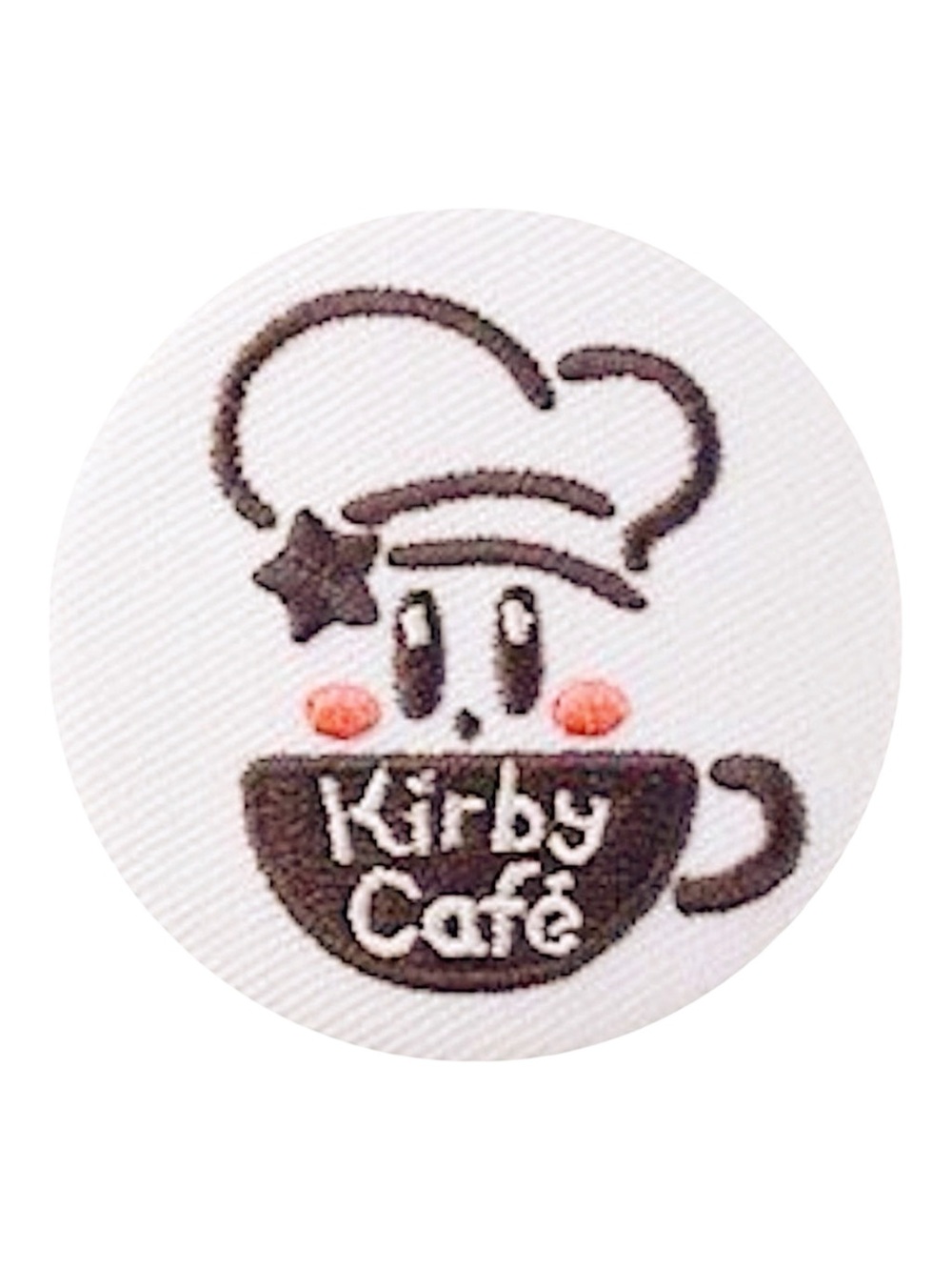 KIRBY CAFE EMBROIDERY BADGE PIN BUTTON JAPAN EXCLUSIVE CHEF - BRAND NEW